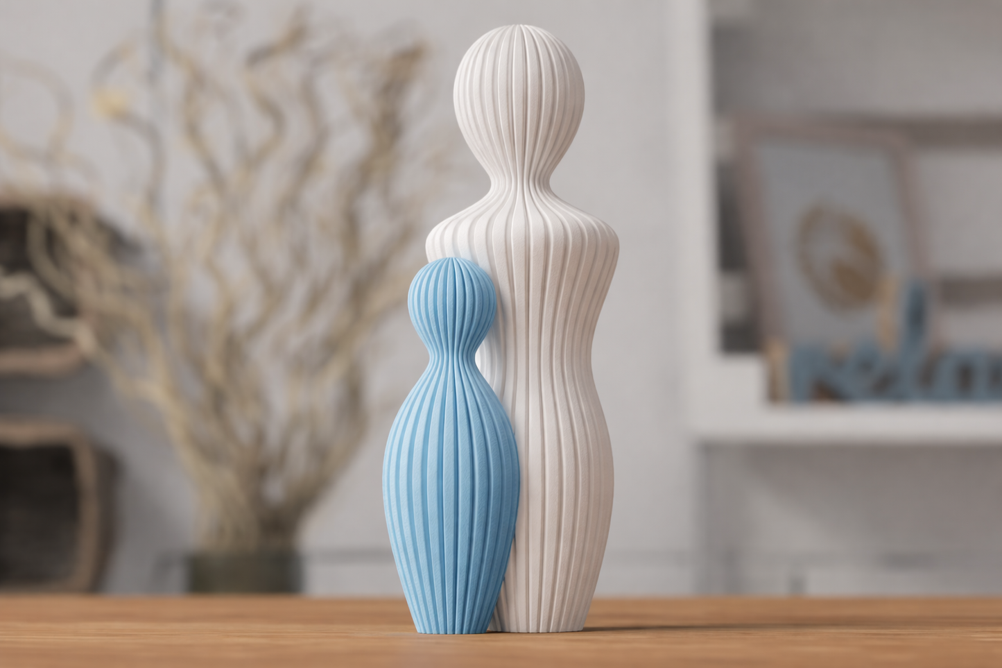 Fars dag-skulptur med 1 barn