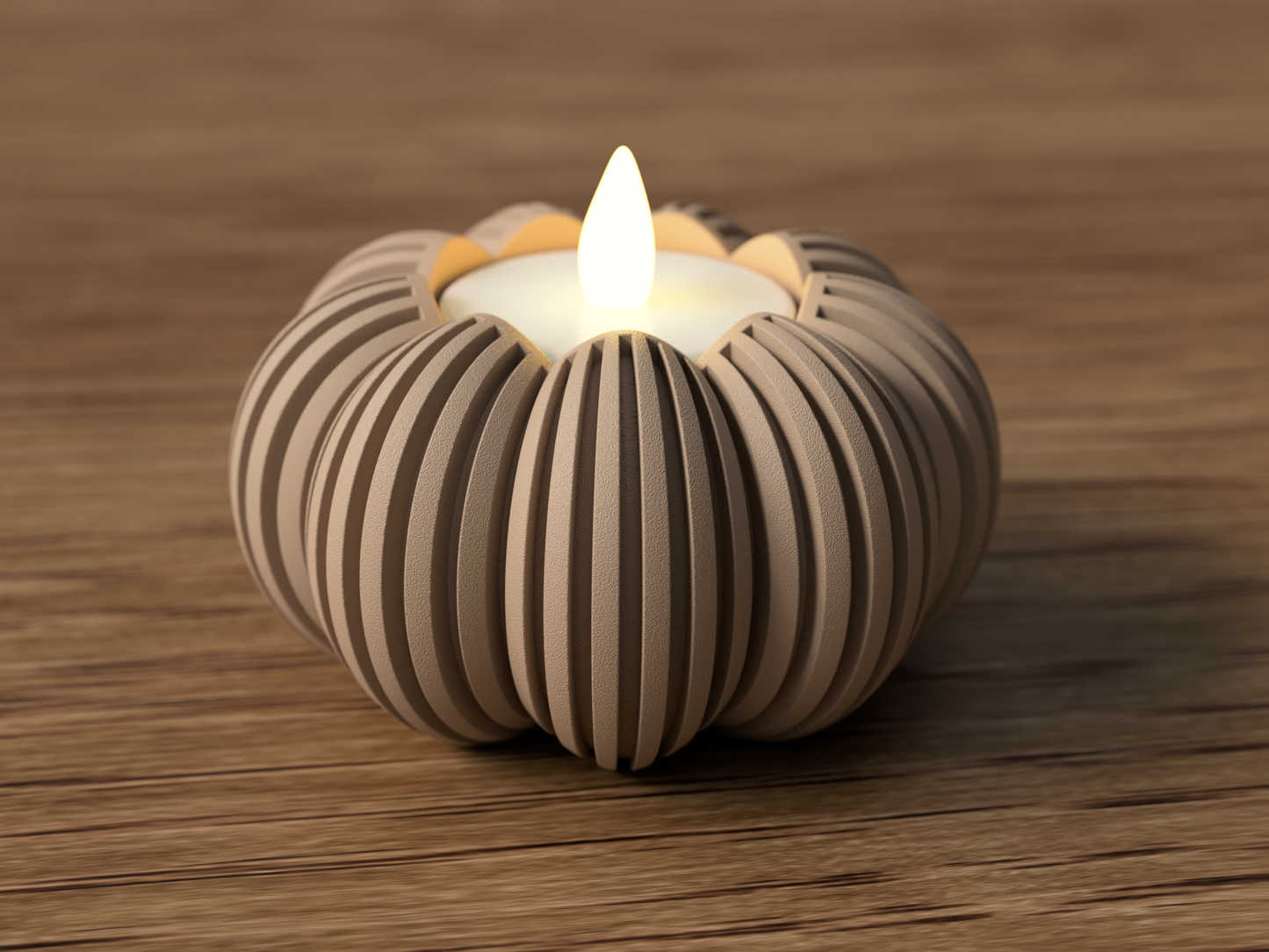 Japandi Pumpa LED-ljushållare