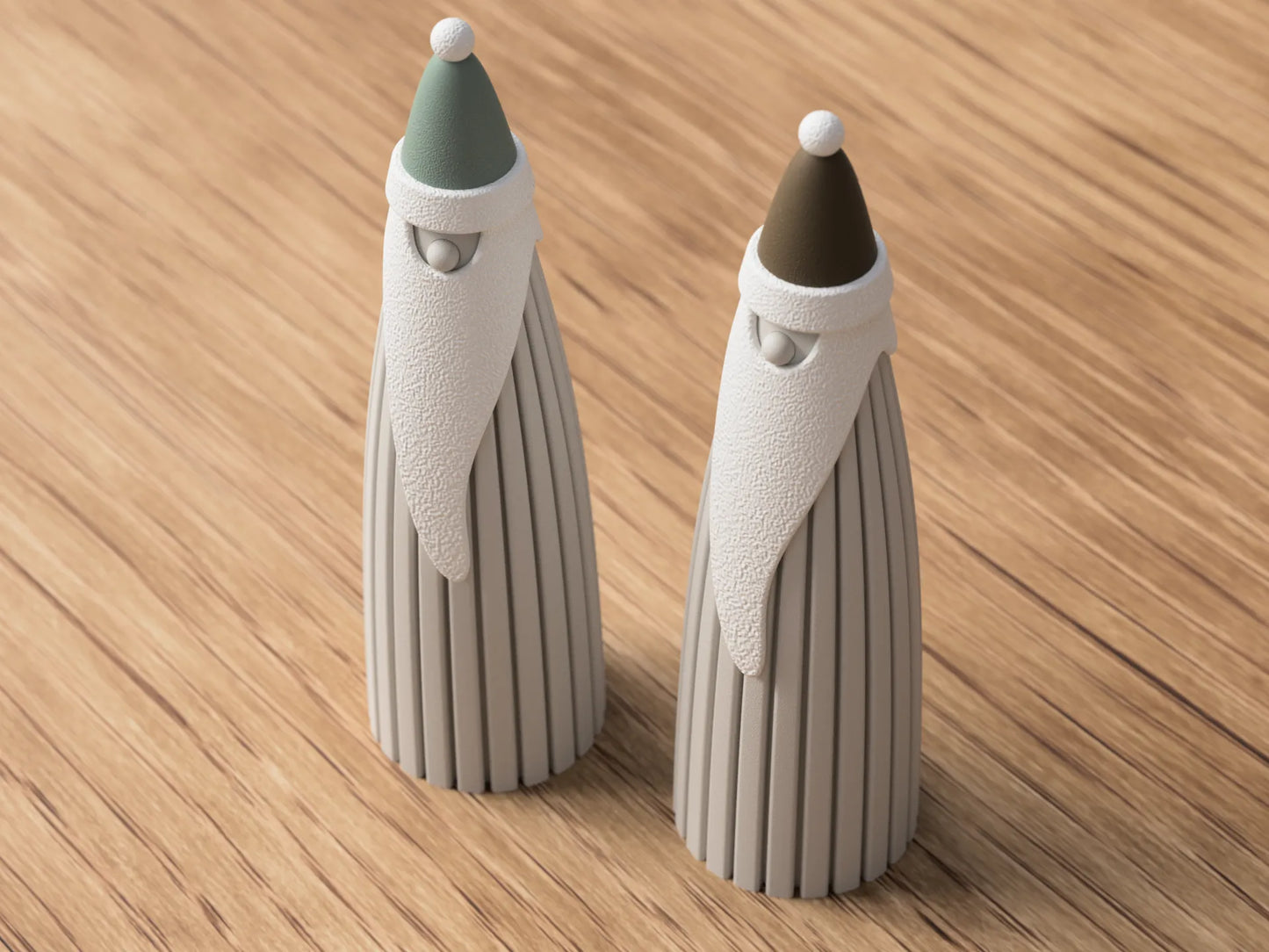 Modern minimalistisk jultomte med ljus