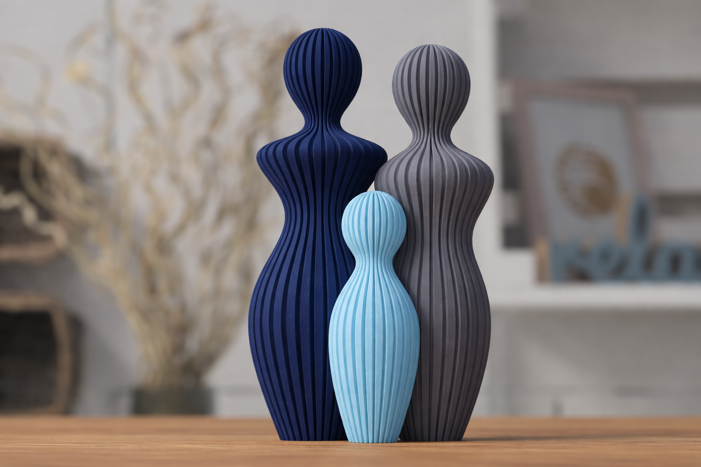 Familjeskulptur med 1 barn