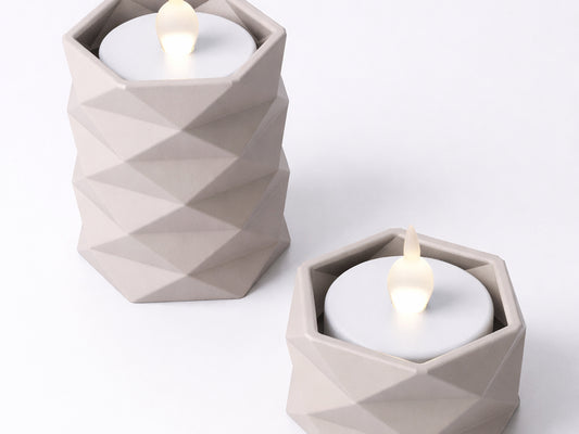 Geometrisk värmeljushållare