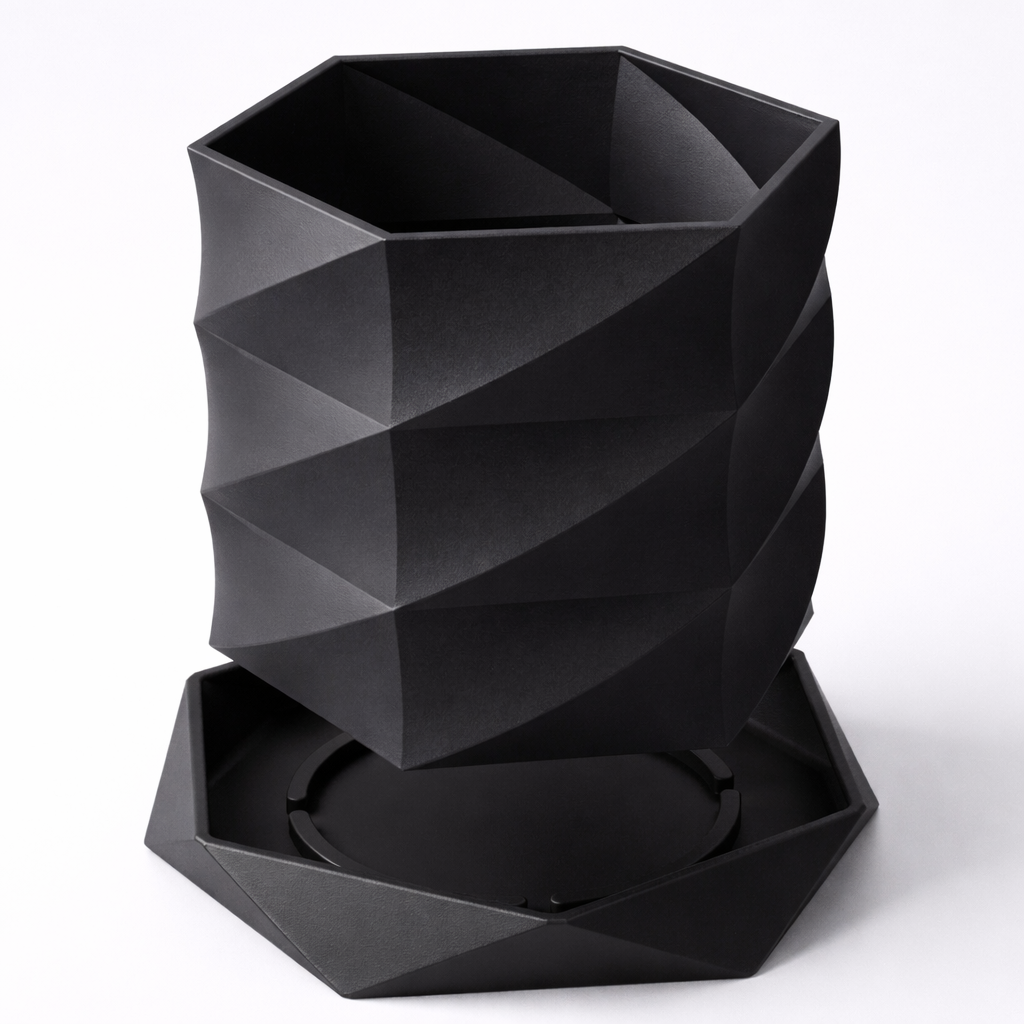 Geometrisk blomkruka vriden