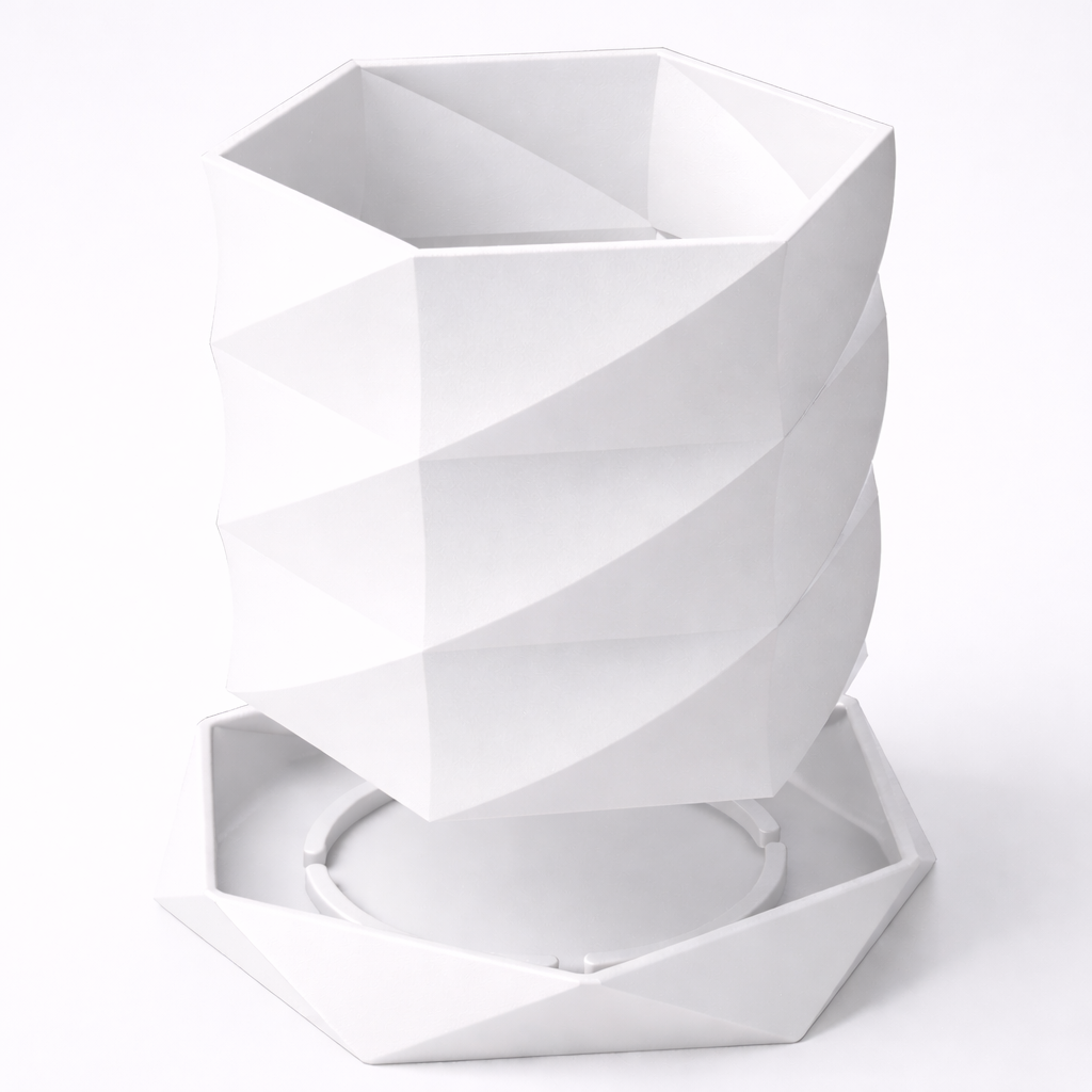 Geometrisk blomkruka vriden