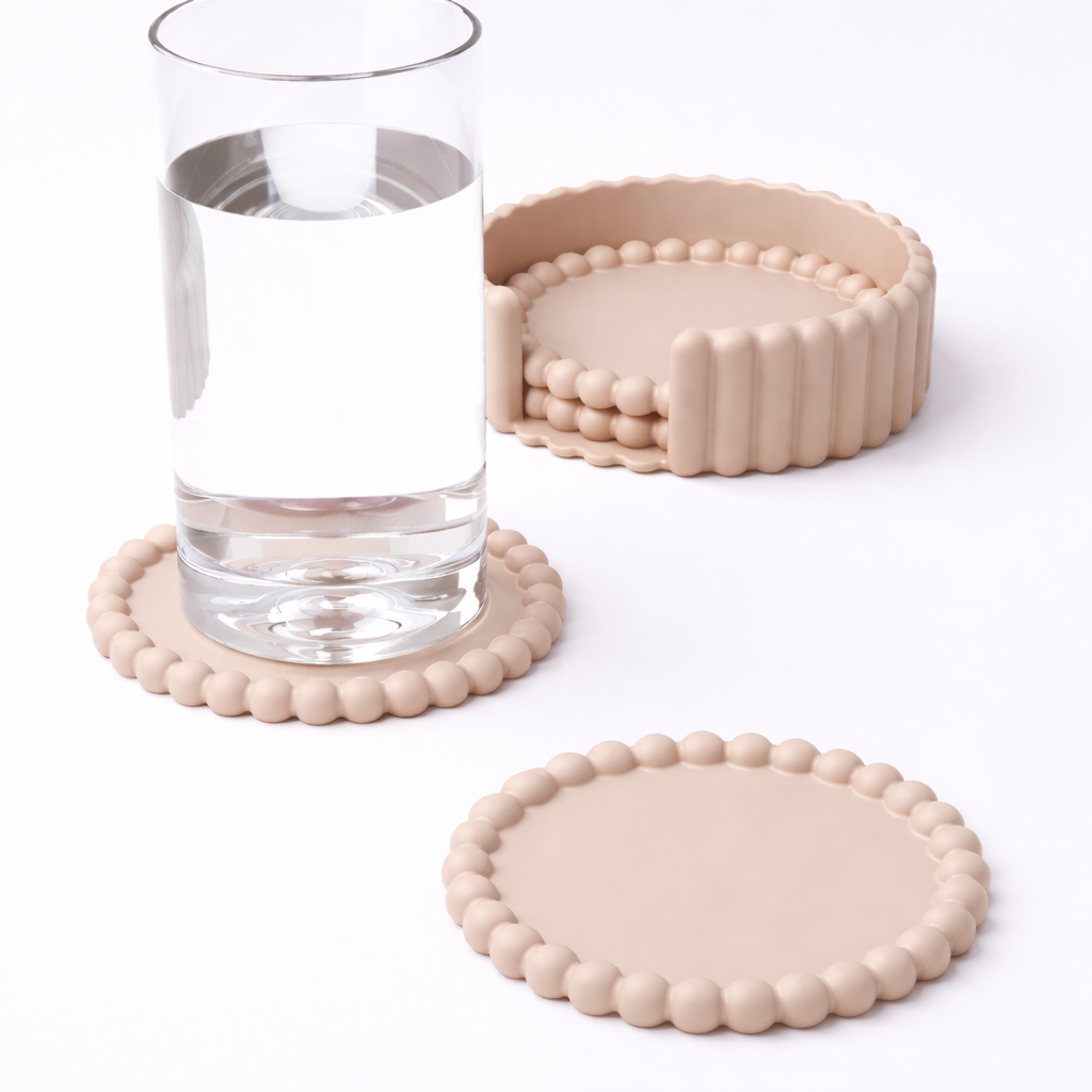 Pärlunderlägg Glasunderlägg