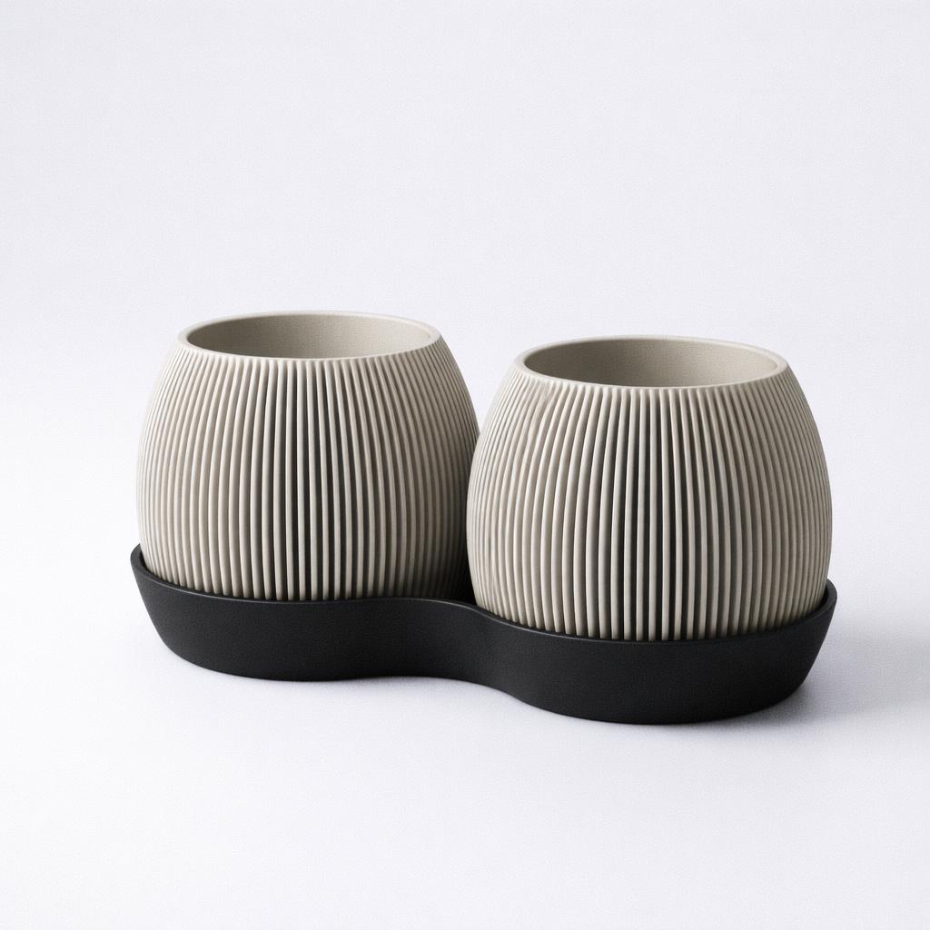 Duo blomkruka skulptural