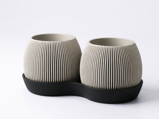 Duo blomkruka skulptural