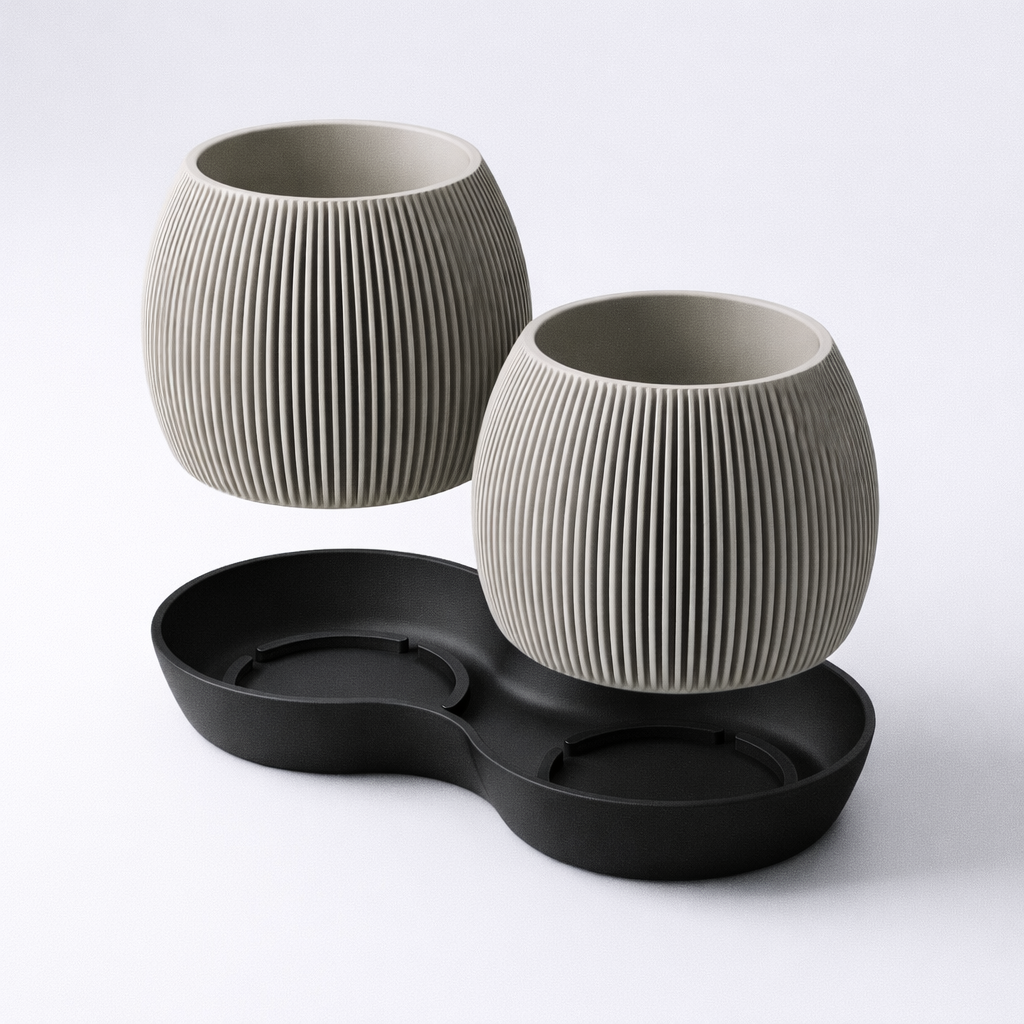 Duo blomkruka skulptural