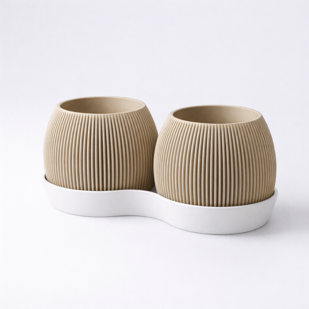 Duo blomkruka skulptural