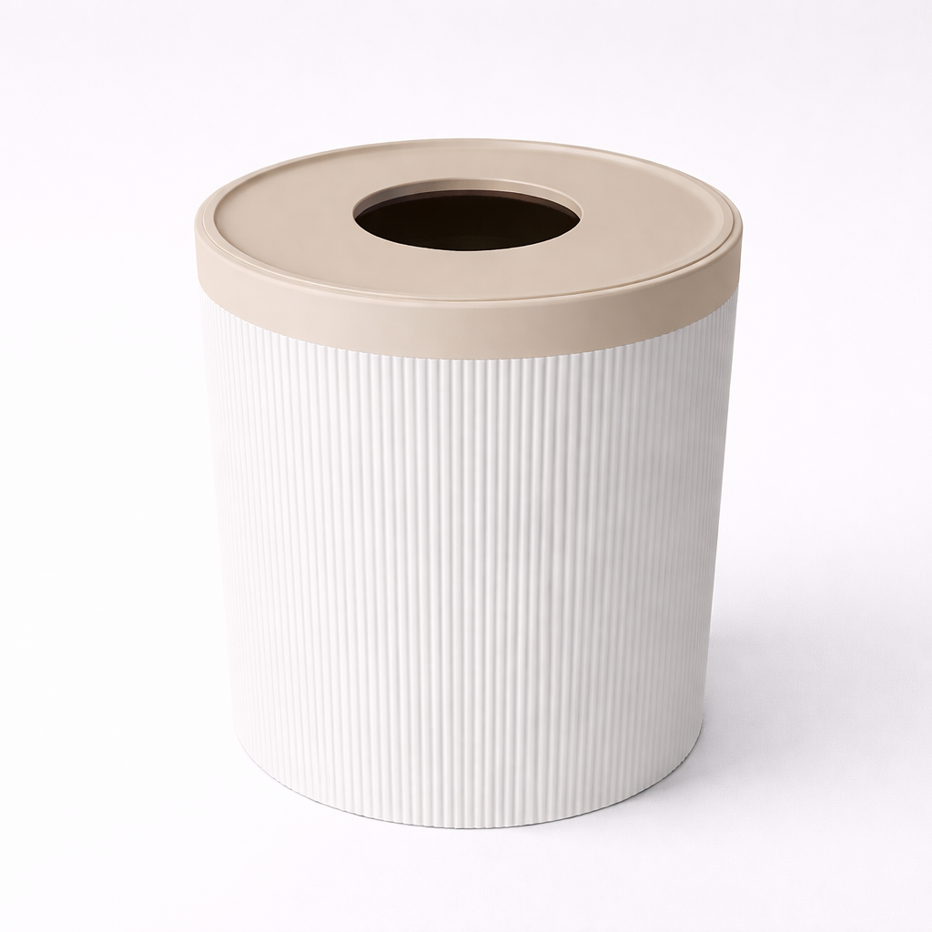Rund papperskorg för bordsavfall