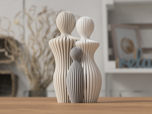 Familjeskulptur med 1 barn