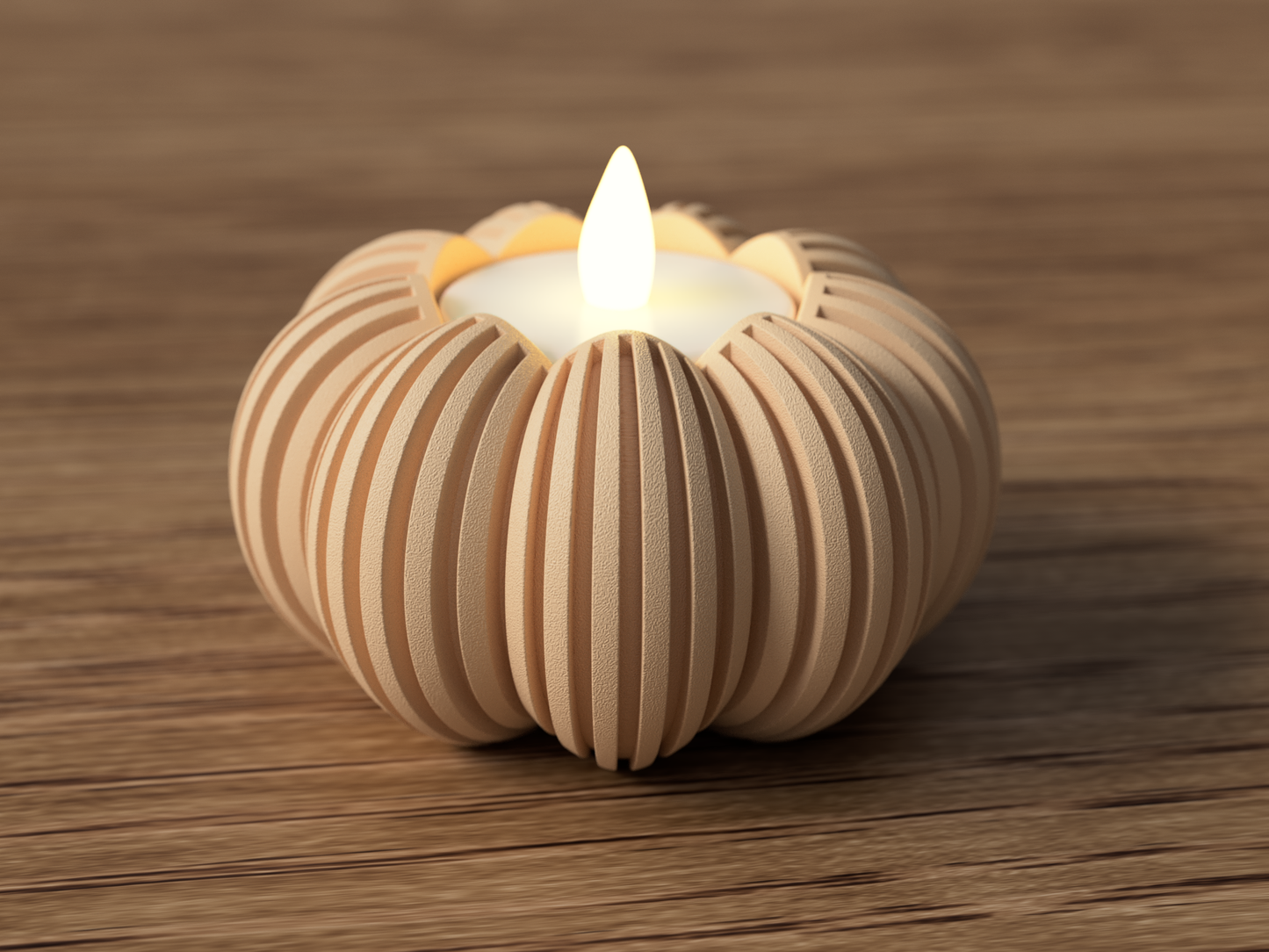 Japandi Pumpa LED-ljushållare