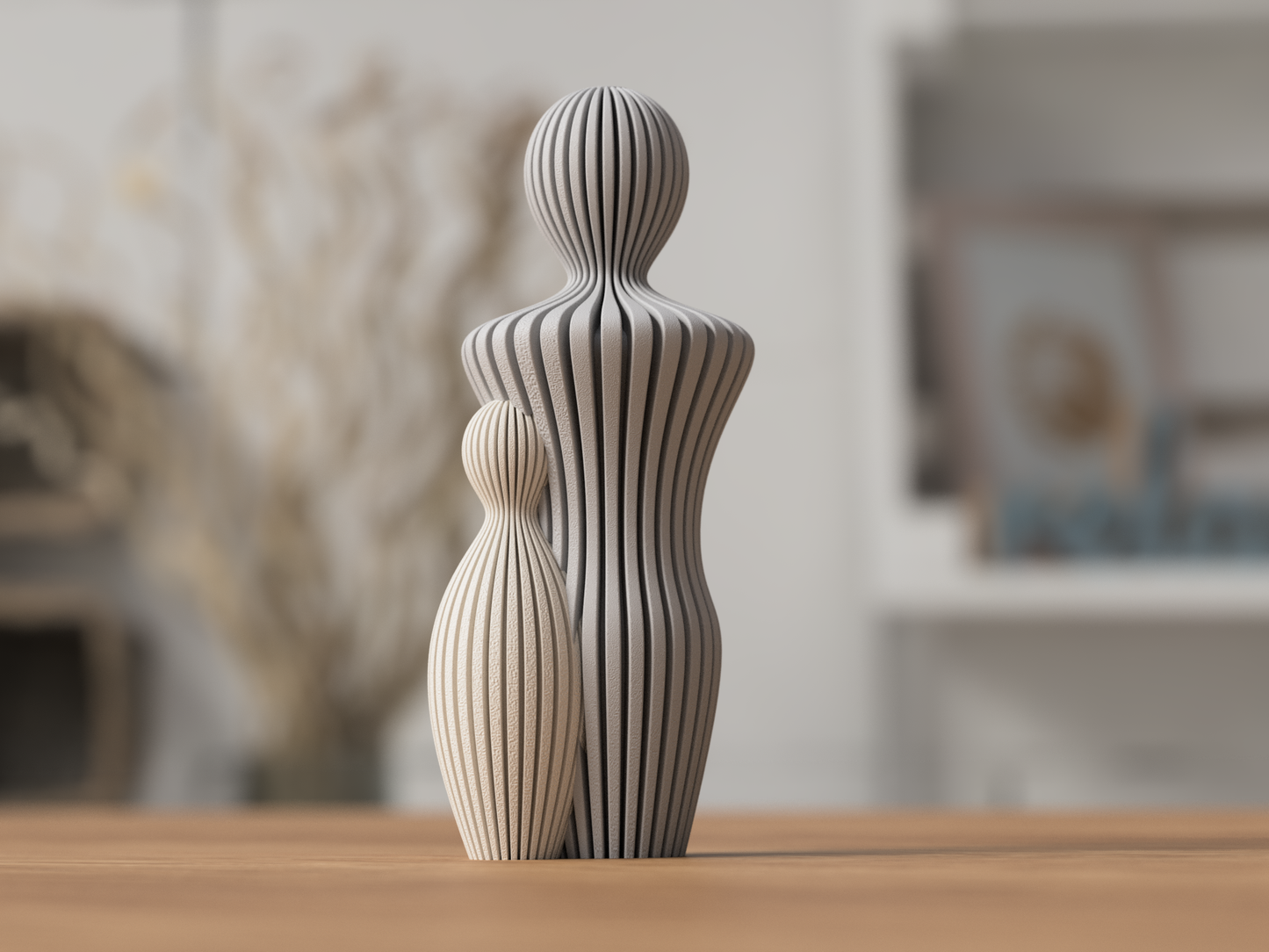 Fars dag-skulptur med 1 barn