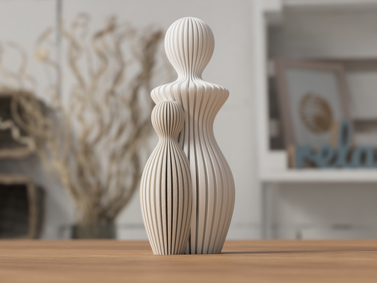 Mors dag-skulptur med 1 barn